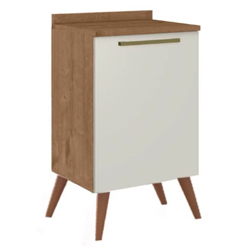 BALCÃO FAVORITA 1 PORTA PARA COZINHA ZANZINI COR NATURA OFF WHITE