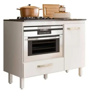 Balcão Fit para Cooktop 4 Ou 5 Bocas 1 Porta 1 Gaveta Nicioli