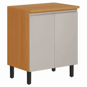 BALCÃO NAMUR 2 PORTAS PARA COZINHA ITATIAIA COR CINAMOMO OFF WHITE