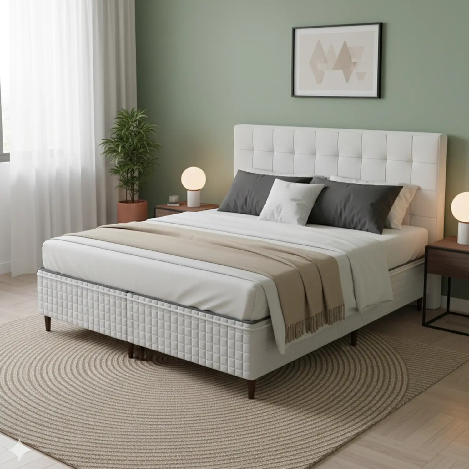 Base Bipartida Royal Resort Queen Tecido Malha Square 40x198x158cm Sealy - Imagem 3