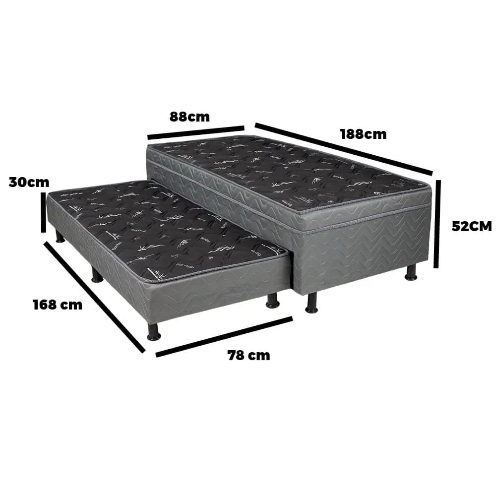 Bicama Box Dackar Solteiro Ortopédica 88x188x52cm Orthoside - Imagem 2