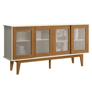 BUFFET DETROIT 4 PORTAS TEBARROT COR OFF WHITE NATURE