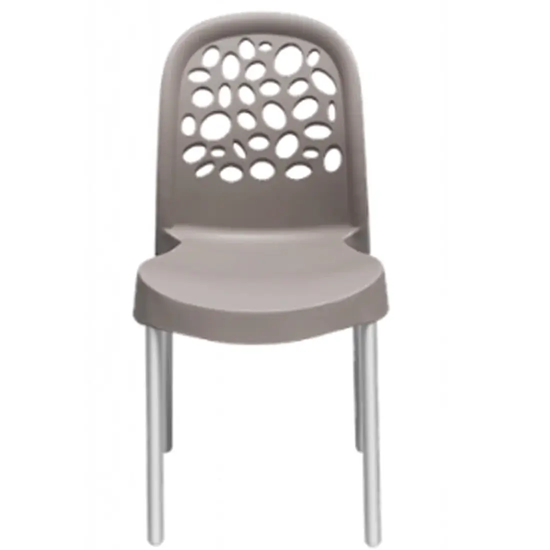 Cadeira Deluxe com Pés de Alumínio Forte Plástico