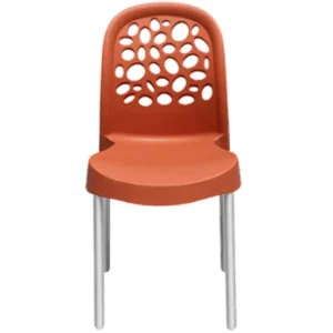 Cadeira Deluxe com Pés de Alumínio Forte Plástico