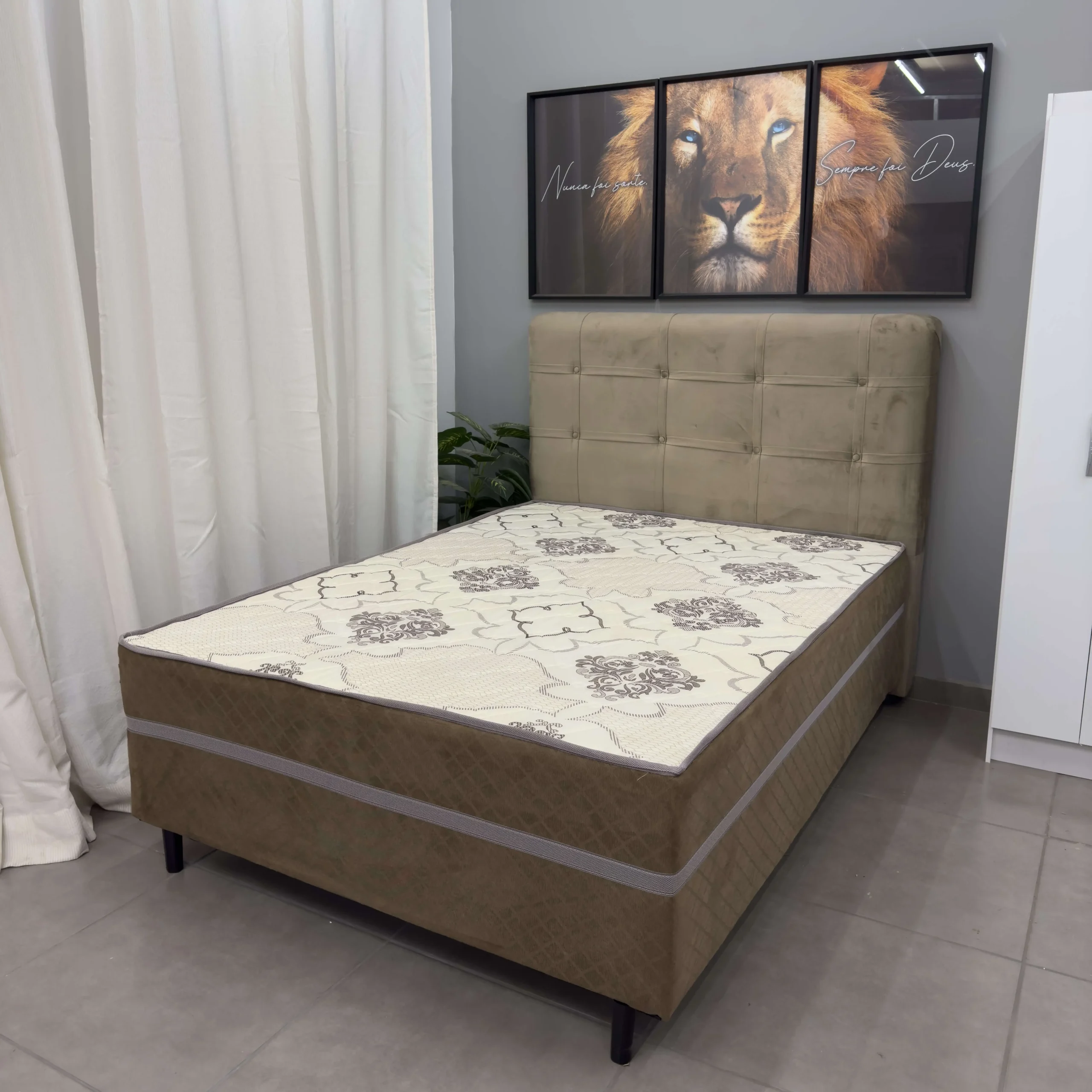 Cama Box Açucena Casal Ortopédica 138x188x47cm Ecotec - Imagem 3