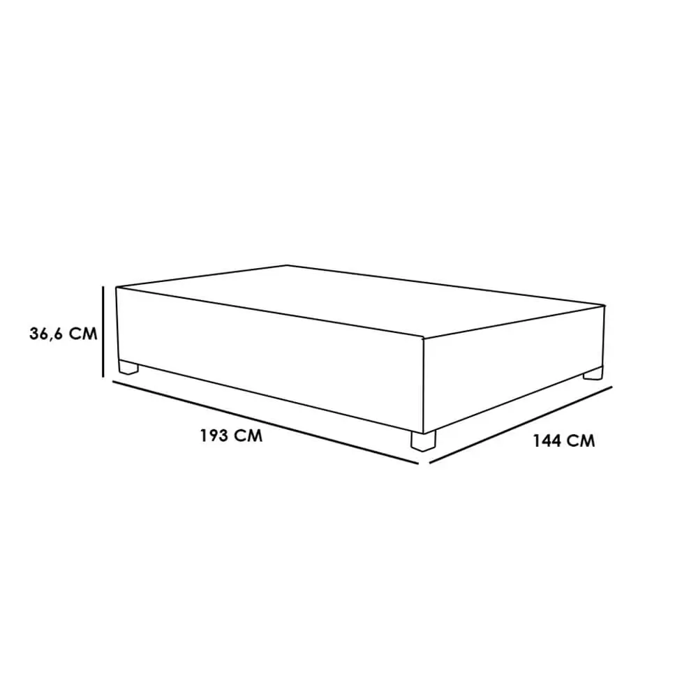 Cama Clara Casal com Estrado Reforçado Carioca - Imagem 2