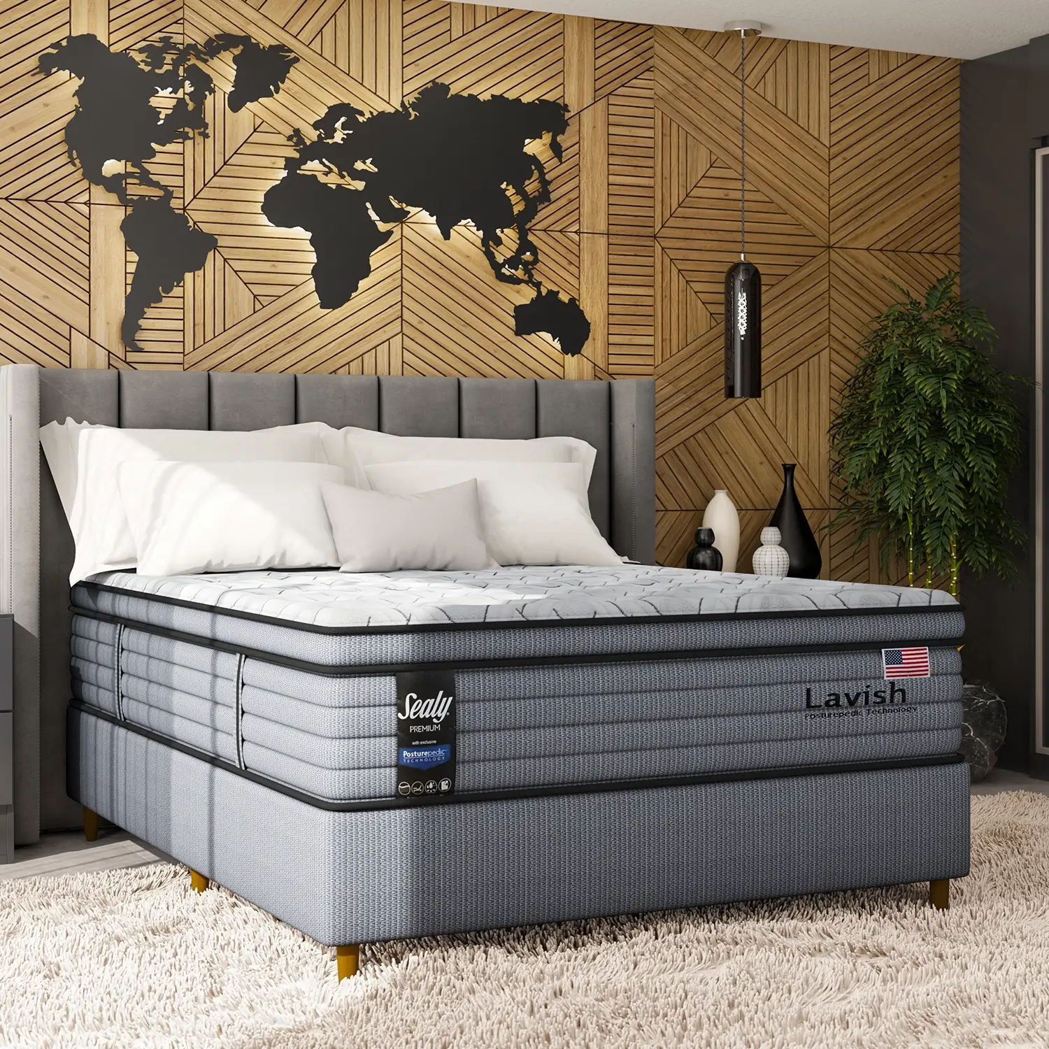 Colchão Lavish Casal Posturepedic 33x188x138cm Sealy - Imagem 3