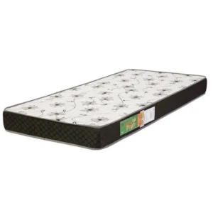 COLCHAO SOLTEIRO 88X188 ESPUMA D20 ANTIALERGICO E ANTIACARO COR BRANCO COM PRETO