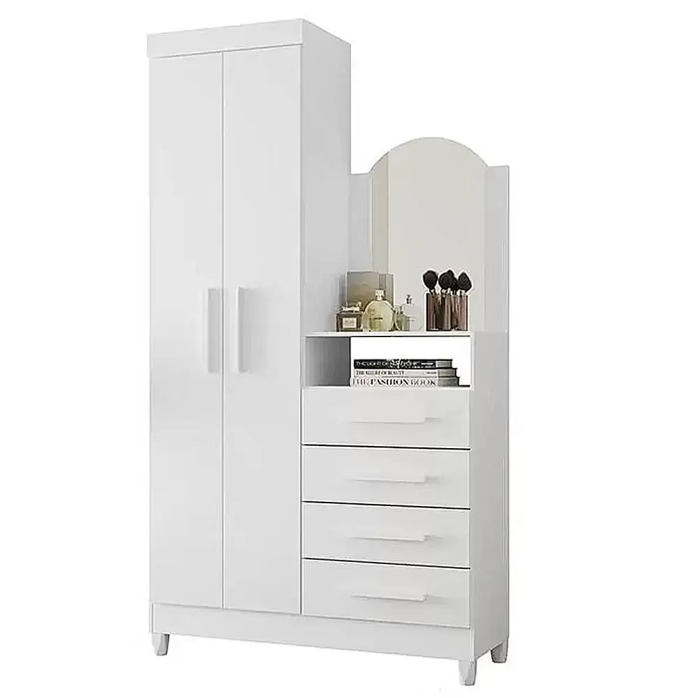 Cômoda Capri 4 Gavetas 2 Portas com Espelho Albatroz - Imagem 4