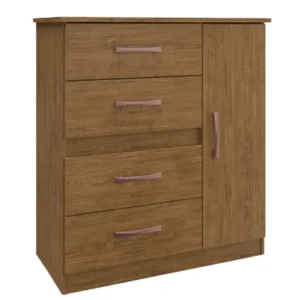 Cômoda Caribe Doripel 4 Gavetas 1 Porta