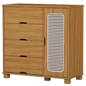 Cômoda Clara 4 Gavetas 1 Porta Cambel