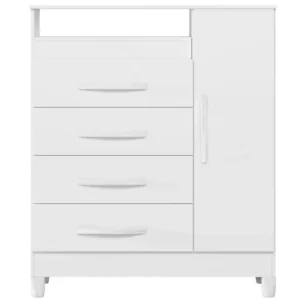 Cômoda Turquesa 1 Porta 4 Gavetas Albatroz