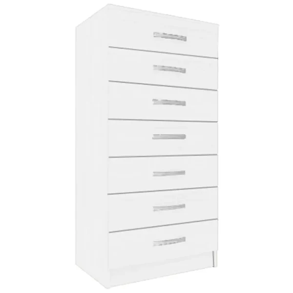 CÔMODA 7 GAVETAS EVIDENCIA COR BRANCO