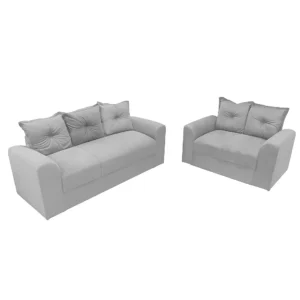 Conjunto de Sofá Porto com 2 e 3 Lugares Tecido Suede Felipe Estofados