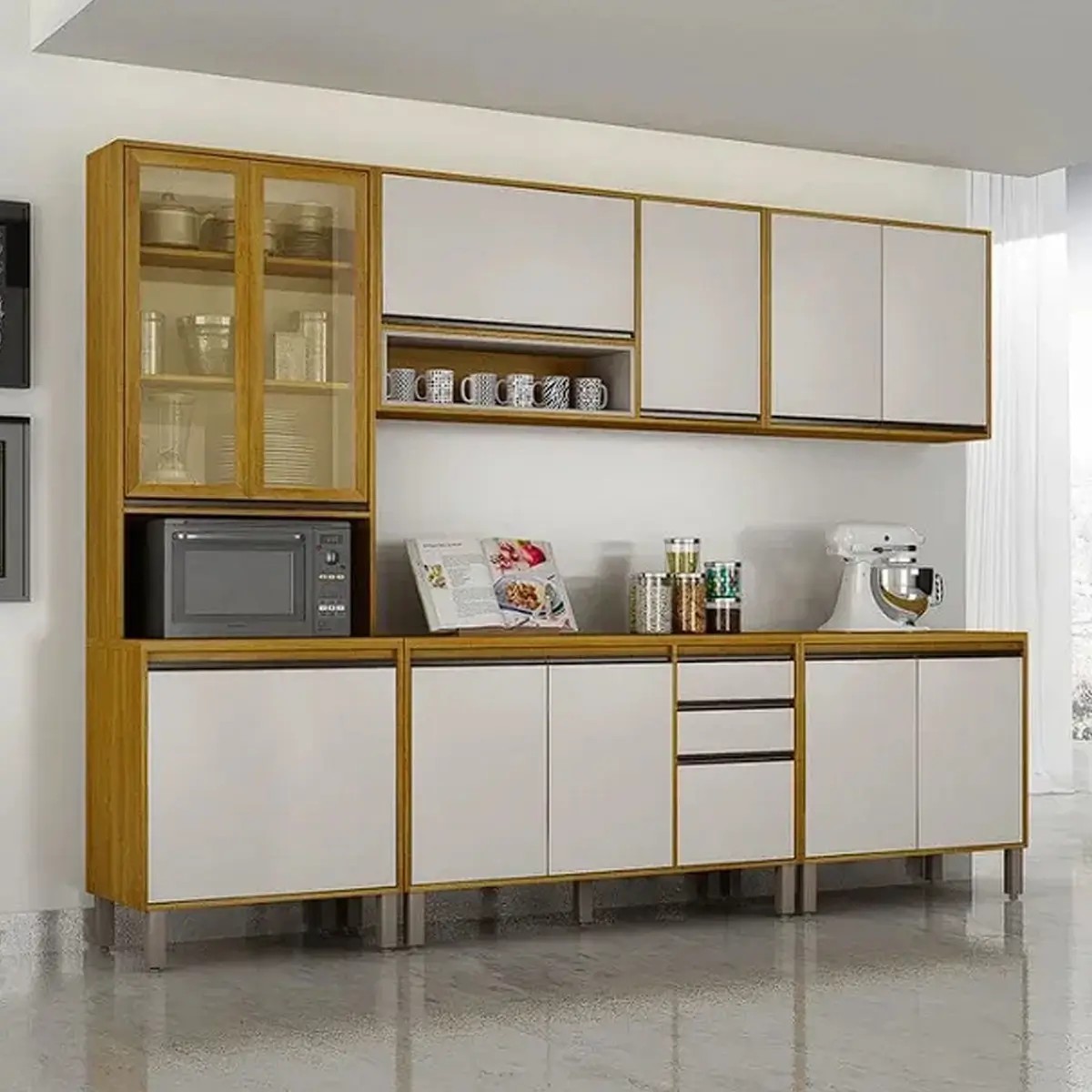 Cozinha Eduarda Completa 5 Peças 12 Portas 2 Gavetas Chf - Imagem 4
