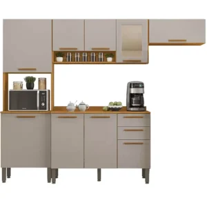 Cozinha New Valencia Reflecta Completa 9 Portas 2 Gavetas Salleto