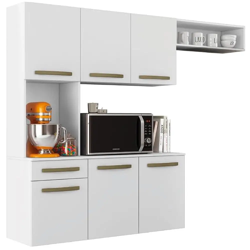 Cozinha Suspensa Belissima 6 Portas 1 Gaveta Fiorello