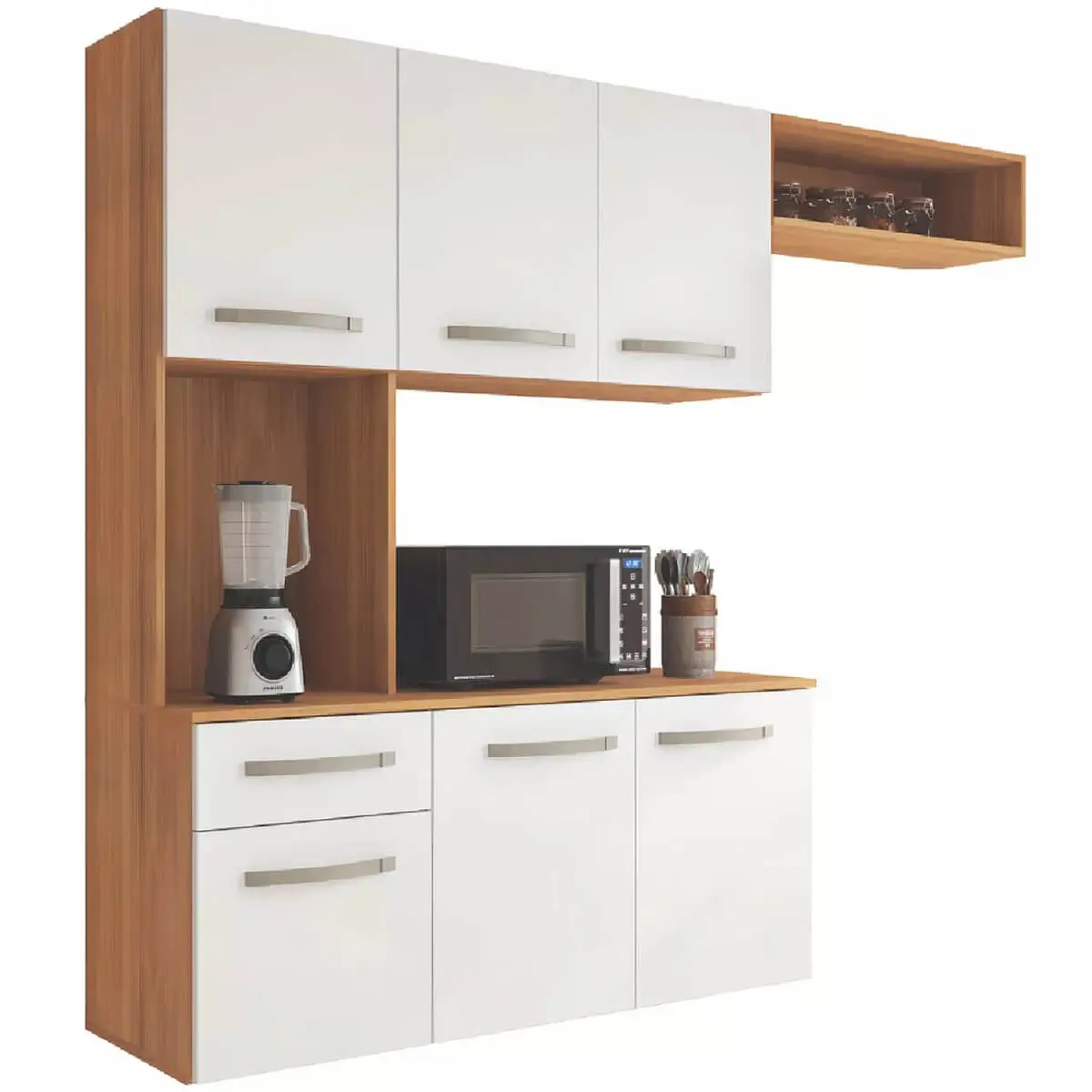 Cozinha Suspensa Belissima 6 Portas 1 Gaveta Fiorello - Imagem 4