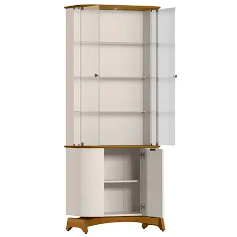 Cristaleira Serena com 3 Portas e Led New Ceval - Imagem 4