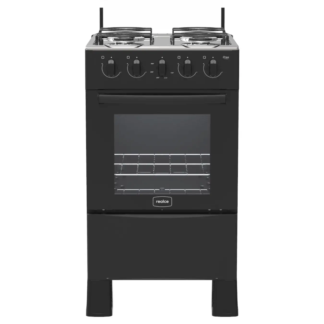 FOGÃO ARES 4 BOCAS MANUAL FORNO 50L REALCE COR PRETO