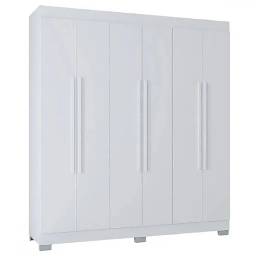 Guarda Roupa Barcelona Poquema Casal 6 Portas 2 Gavetas