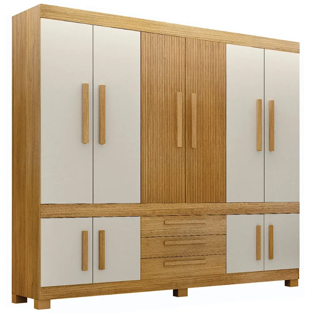 Guarda Roupa Bem Te Vi Casal 10 Portas 3 Gavetas Valdemóveis