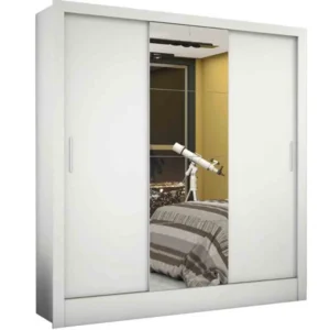 Guarda Roupa Casal Dubai Santiago com Espelho e 3 Portas de Correr Carioca