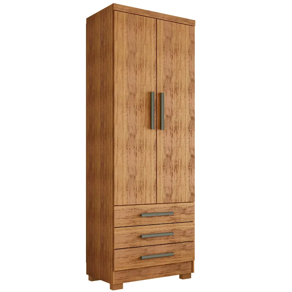 Guarda Roupa Floripa Solteiro 2 Portas 3 Gavetas Rud Rack