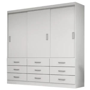 Guarda Roupa Isabela Casal 3 Portas 9 Gavetas Evidencia