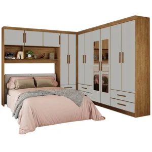 Guarda Roupa Modulado Carioca Hercules Casal 11 Portas 6 Gavetas e Espelho