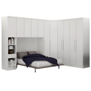 GUARDA ROUPA MODULADO RIZON 005 CASAL 6 PEÇAS NOVO HORIZONTE COR BRANCO