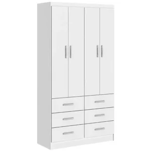 Guarda Roupa Napoles Solteiro 4 Portas 6 Gavetas San Marino