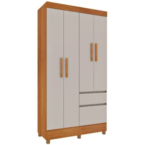 Guarda Roupa Oregon Solteiro 4 Portas 2 Gavetas Tcil