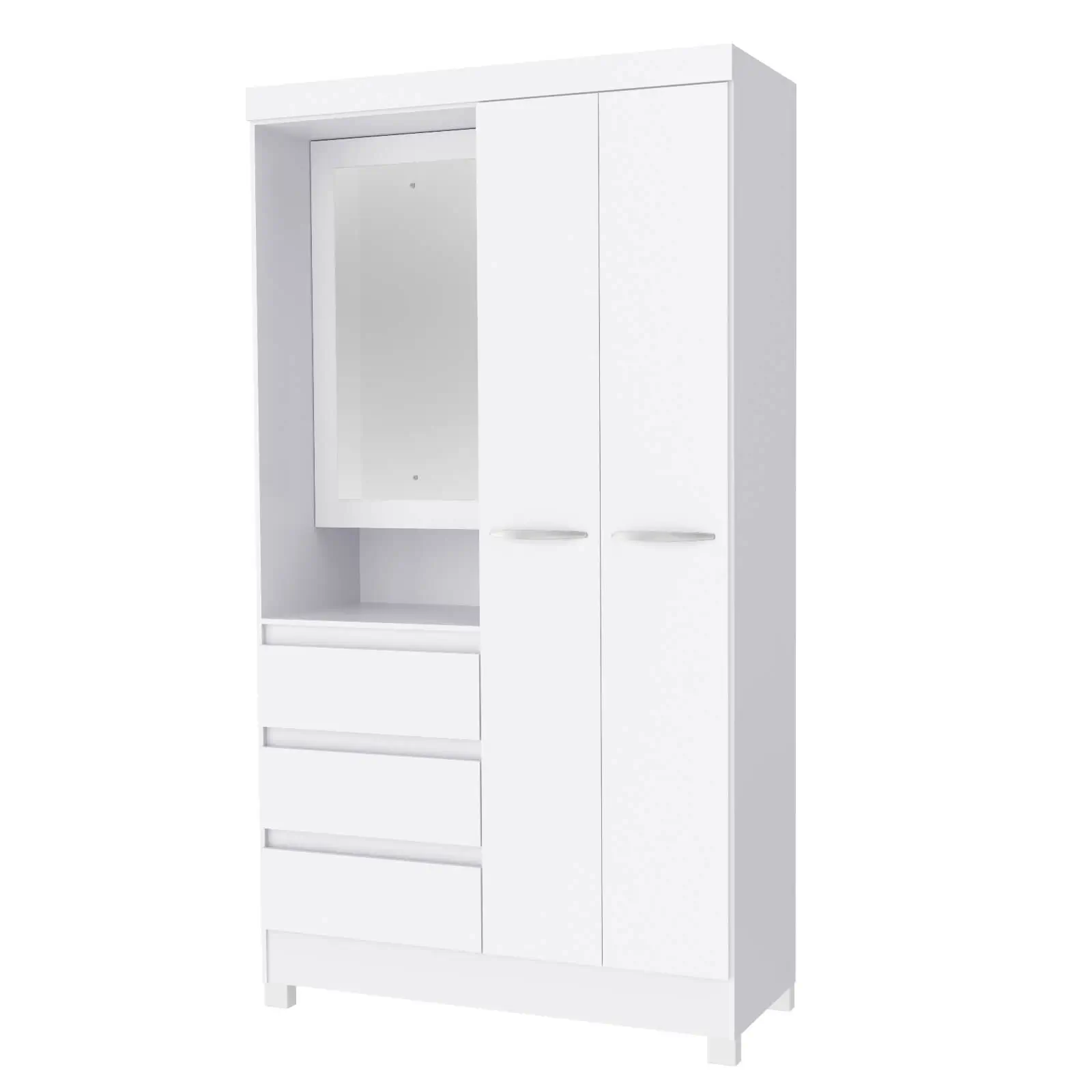 Guarda Roupa Pompeia Solteiro 3 Portas 3 Gavetas San Marino - Imagem 4