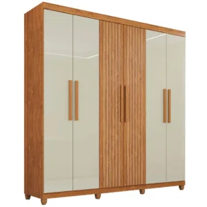 Guarda Roupa Portugal Frison Casal 6 Portas 2 Gavetas Imop