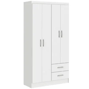 Guarda Roupa Vitoria Solteiro 4 Portas 2 Gavetas San Marino