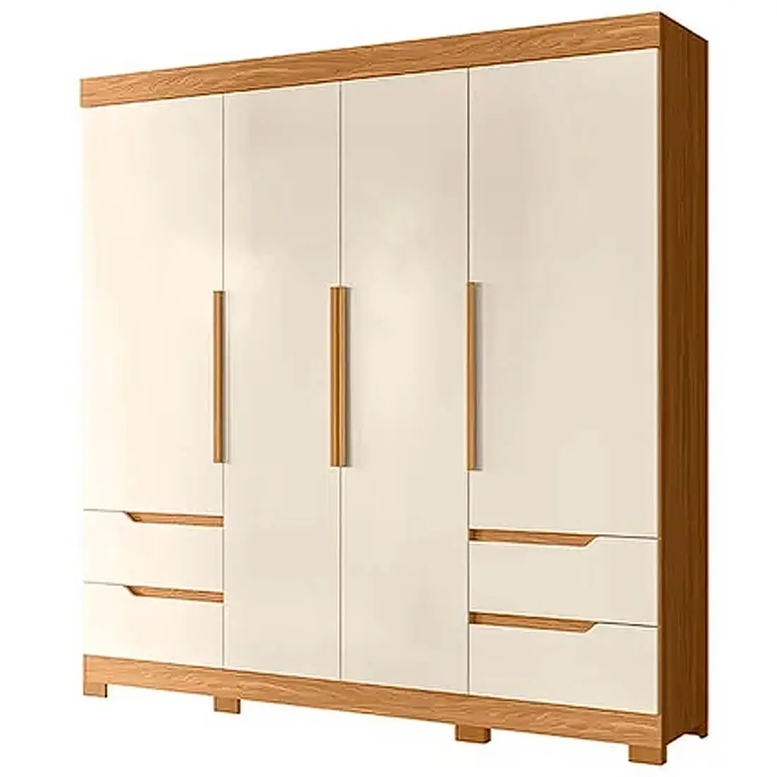 Guarda Roupa Vivace Casal 4 Portas 4 Gavetas Albatroz