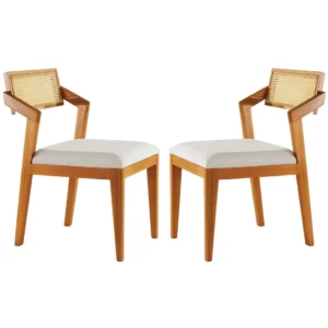 Kit 2 Cadeiras Berlim Madeira Tecido Linho Hr