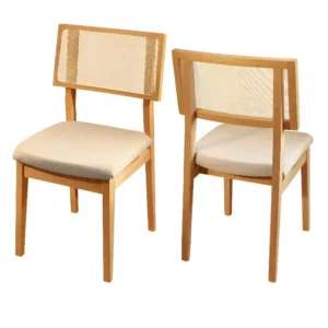 Kit 2 Cadeiras Berlim Valverde Madeira Tecido Linho