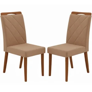 Kit 2 Cadeiras California em Veludo Estofadas Minas Plac