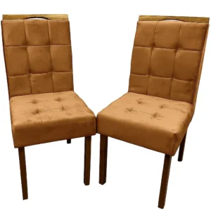 Kit 2 Cadeiras Giulia Estofadas Tecido Veludo Boareto