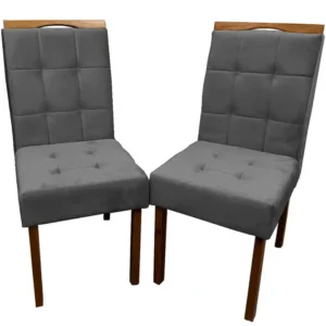 Kit 2 Cadeiras Giulia em Linho Estofadas Boareto