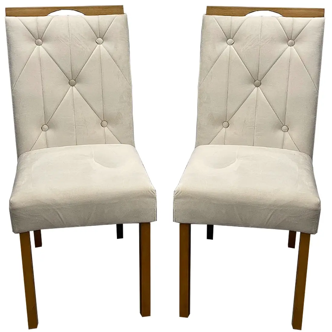 Kit 2 Cadeiras Jasmim em Linho Estofadas Wm Estofados