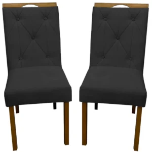 Kit 2 Cadeiras Jasmim em Veludo Estofadas Wm Estofados