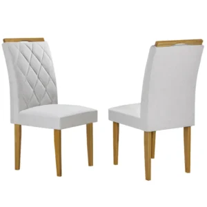 Kit 2 Cadeiras Paris em Veludo Estofadas Cel Móveis