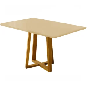 MESA BALI 160X90CM MINAS PLAC COR CINAMOMO OFF WHITE