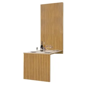 Mesa Cancun 120x90 com Painel Ripado Cel Móveis