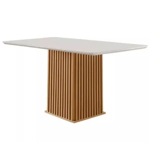 Mesa Riviera 120x80 com Vidro Lj Móveis