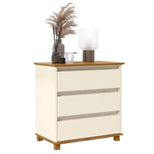 Mesa de Cabeceira Mini Cômoda 3 Gavetas Ej