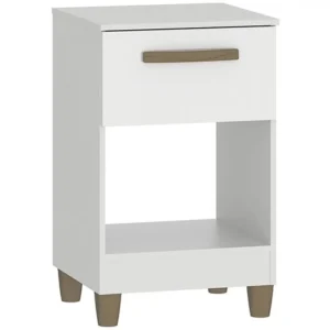 MESA DE CABECEIRA PRADA 1 GAVETA FELLICCI COR BRANCO